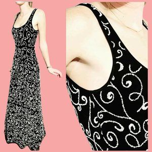 Vintage 1990s ALEXIA ADMOR $900 Beaded Maxi Dress